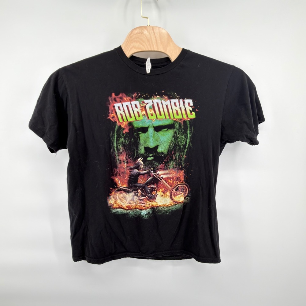 Zuni Sportswear Rob Zombie T-Shirt Mens XL Black Graphic Band Tee